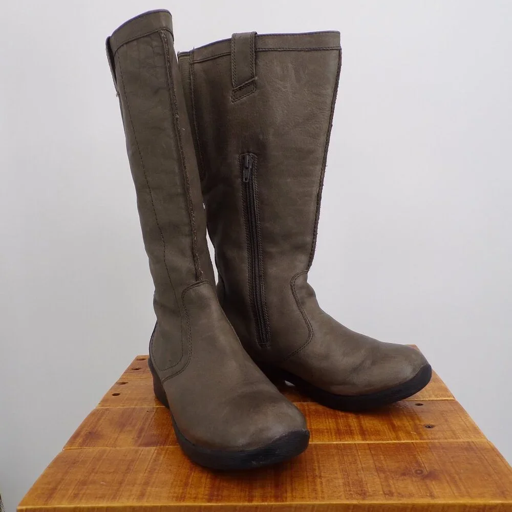 Keen Boots Tall Leather Women's Size 7.5 Green - Picture 4 of 11